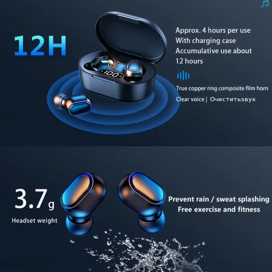 E7S Wireless Bluetooth Headset with Mic.