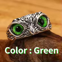 Fashion Charm Vintage Owl Ring for Men Women