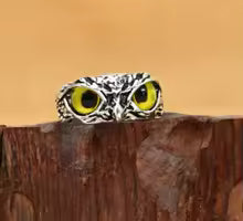 Fashion Charm Vintage Owl Ring for Men Women