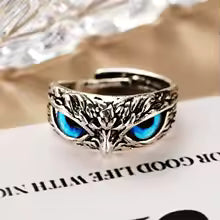 Fashion Charm Vintage Owl Ring for Men Women